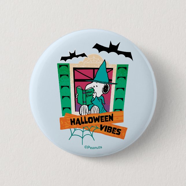 Peanuts Snoopy Magic Potions Halloween 2 Inch Round Button (Front)