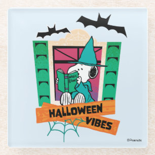 Peanuts Snoopy Magic Potions Halloween Glass Coaster