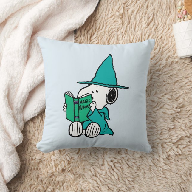 Peanuts Snoopy Magic Potions Halloween Throw Pillow (Blanket)