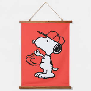 Peanuts   Snoopy Making the Catch Hanging Tapestry
