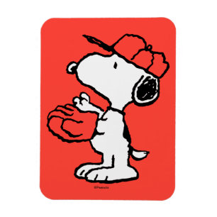 Peanuts   Snoopy Making the Catch Magnet