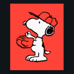 Peanuts | Snoopy Making the Catch Poster<br><div class="desc">Take a look at this super cute design featuring Snoopy playing baseball.</div>