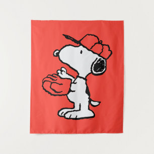 Peanuts   Snoopy Making the Catch Tapestry