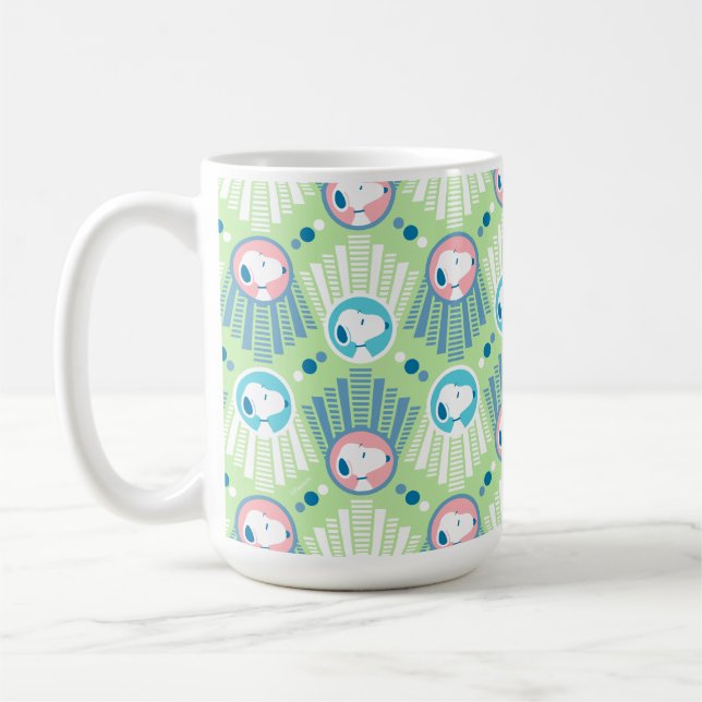Peanuts | Snoopy Mint Green Deco Dreams Pattern Coffee Mug (Left)