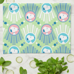 Peanuts   Snoopy Mint Green Deco Dreams Pattern Kitchen Towel