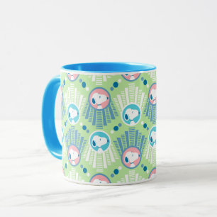 Peanuts Snoopy Mint Green Deco Dreams Pattern Mug