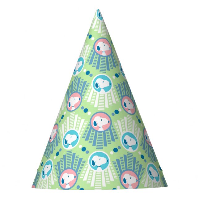 Peanuts | Snoopy Mint Green Deco Dreams Pattern Party Hat (Front)