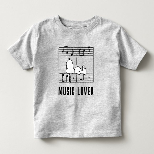 Peanuts | Snoopy Musical Notes Toddler T-shirt (Front)