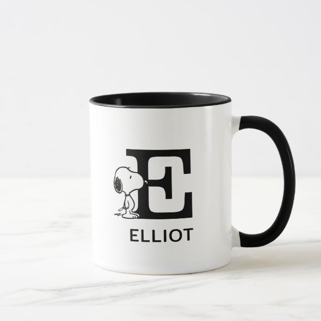 Peanuts | Snoopy Name & Monogram E Mug (Right)
