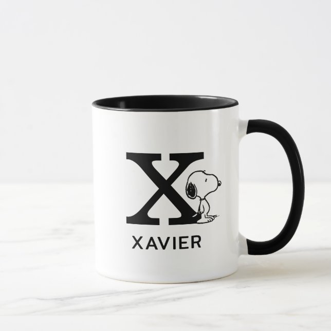 Peanuts | Snoopy Name & Monogram X Mug (Right)