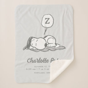 Peanuts   Snoopy Nap Baby Sherpa Blanket