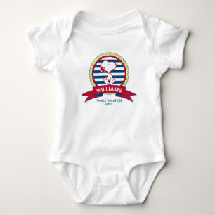 Peanuts   Snoopy Nautical Badge Baby Bodysuit