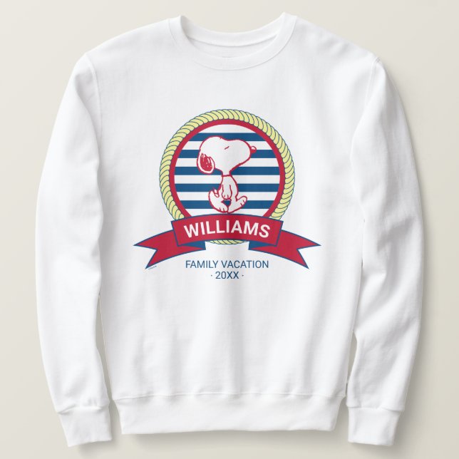 Peanuts | Snoopy Nautical Badge Sweatshirt (Design Front)