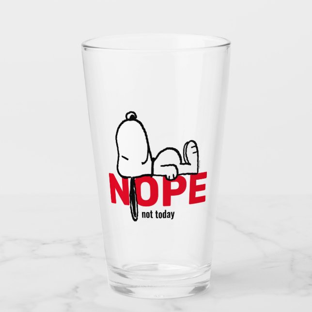 Peanuts | Snoopy Not Today Glass (Front)
