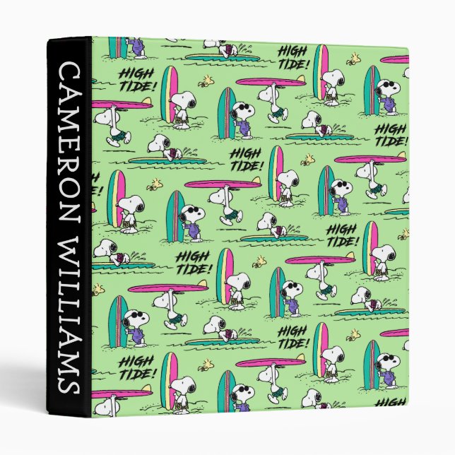 Peanuts | Snoopy Ocean High Tide | Add Your Name Binder (Front/Spine)