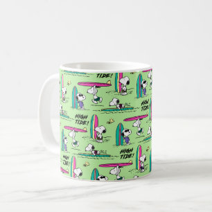 Peanuts   Snoopy Ocean High Tide Pattern Coffee Mug