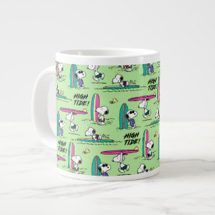 Peanuts   Snoopy Ocean High Tide Pattern Large Coffee Mug