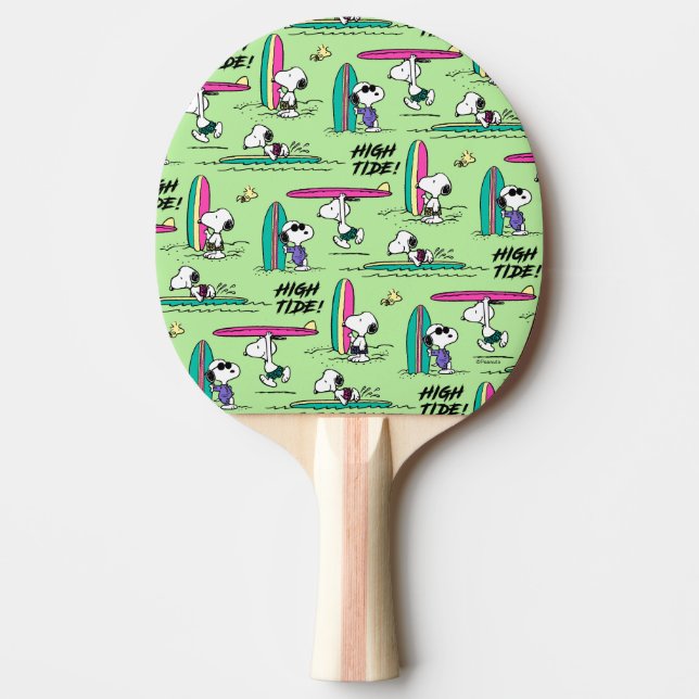 Peanuts | Snoopy Ocean High Tide Pattern Ping Pong Paddle (Front)