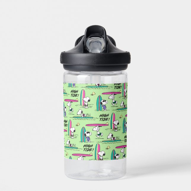 Peanuts | Snoopy Ocean High Tide Pattern Water Bottle (Front)