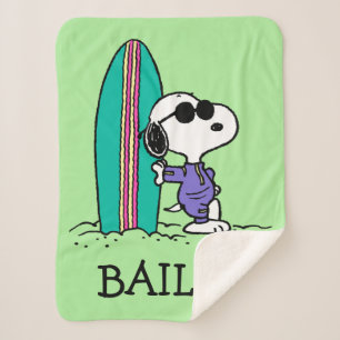 Peanuts   Snoopy Ocean High Tide Sherpa Blanket