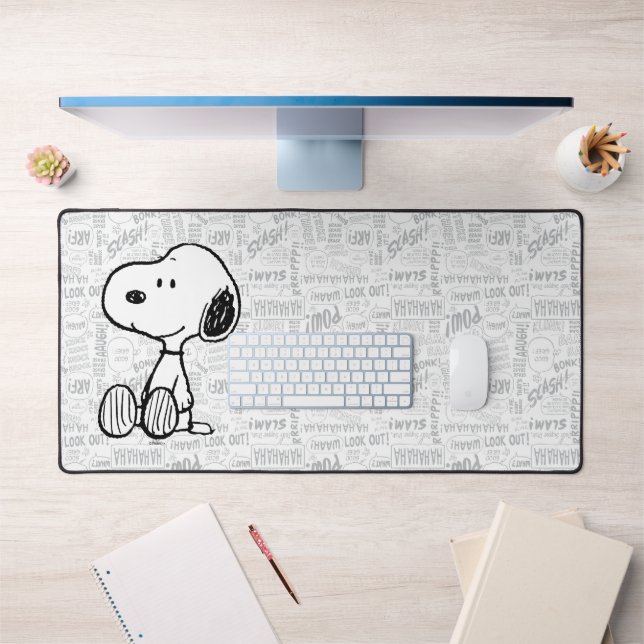 PEANUTS | Snoopy on Black White Comics (Bureau 1)