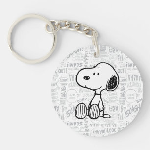 PEANUTS   Snoopy on Black White Comics