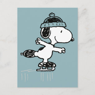 Peanuts   Snoopy On Ice Postcard