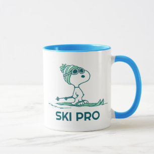 Peanuts Snoopy on Skis Mug
