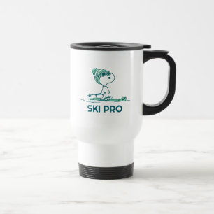 Peanuts   Snoopy on Skis Travel Mug