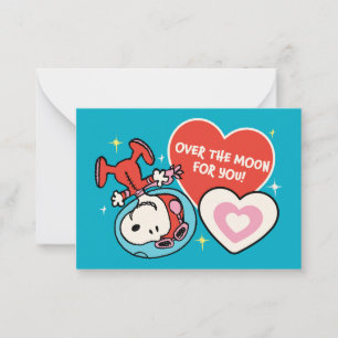 Peanuts   Snoopy Over The Moon For You Card