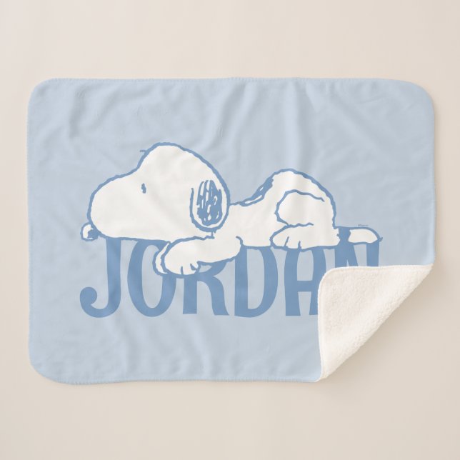 Peanuts | Snoopy Pastel Baby Sherpa Blanket (Front (Horizontal))