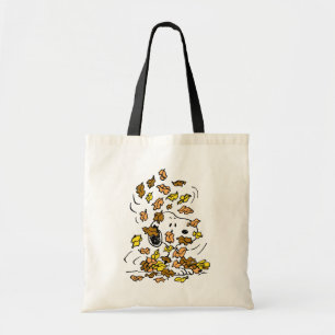 Peanuts   Snoopy Pile of Leaves Tote Bag