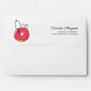 Peanuts   Snoopy Pink Doughnut Envelope