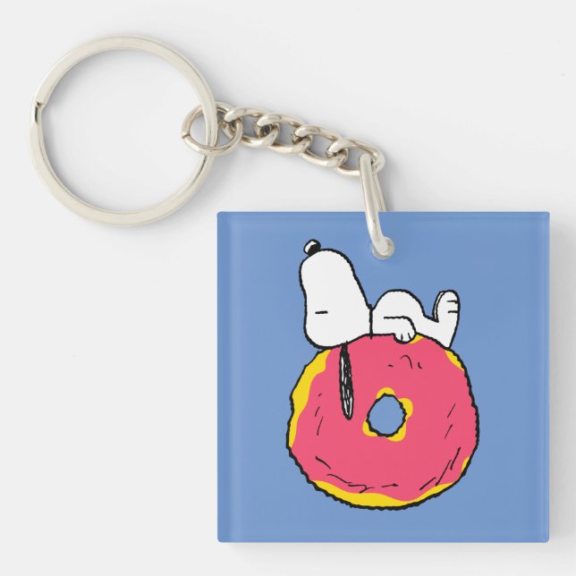 Peanuts | Snoopy Pink Doughnut Keychain (Front)