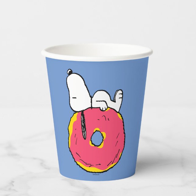 Peanuts | Snoopy Pink Doughnut Paper Cups (Front)