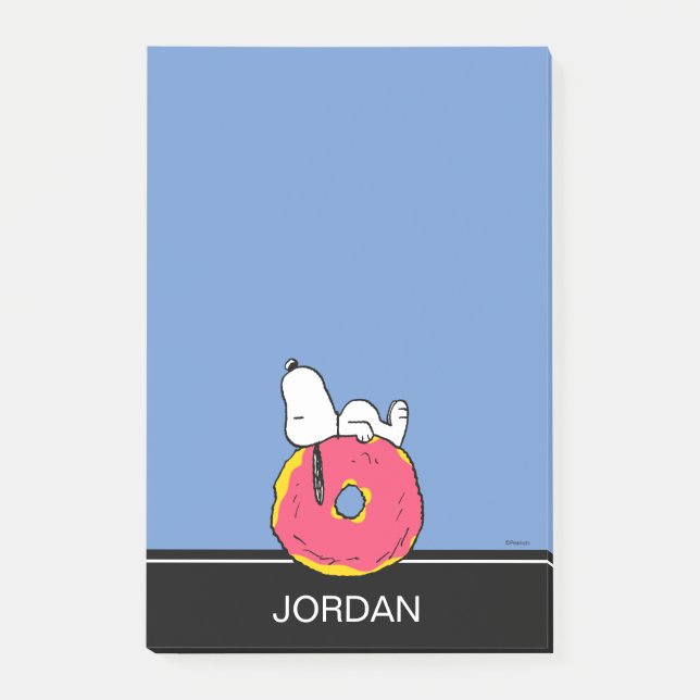 Peanuts | Snoopy Pink Doughnut Post-it Notes (Front)