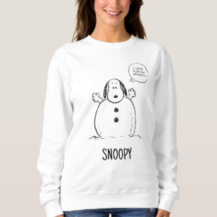 Peanuts   Snoopy Playing Snowman Sweatshirt