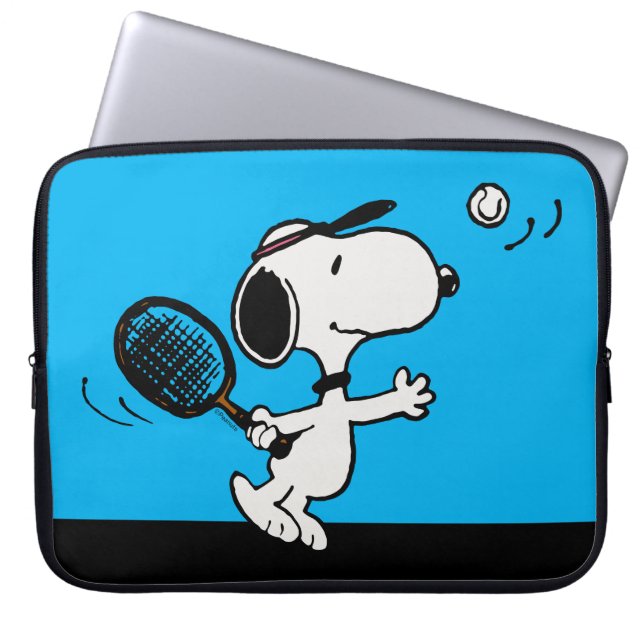Peanuts | Snoopy Plays Tennis Laptop Sleeve (Front)