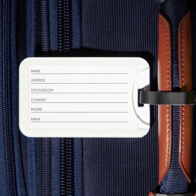 Peanuts | Snoopy Plays Tennis Luggage Tag (Back Insitu 4)