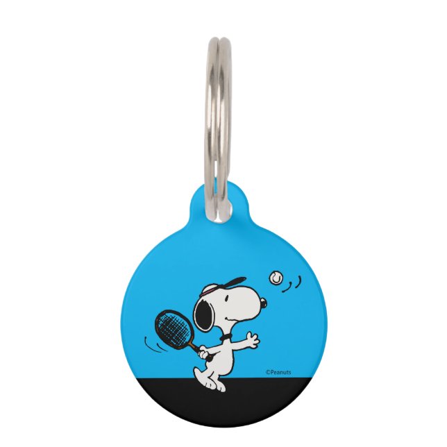 Peanuts | Snoopy Plays Tennis Pet Tag (Front)