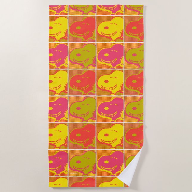 Peanuts | Snoopy Pop Art Pattern Beach Towel (Front)