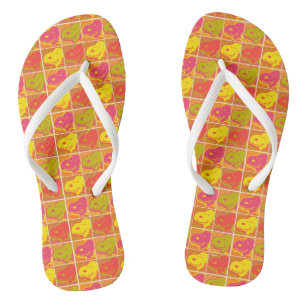 Peanuts   Snoopy Pop Art Pattern Flip Flops