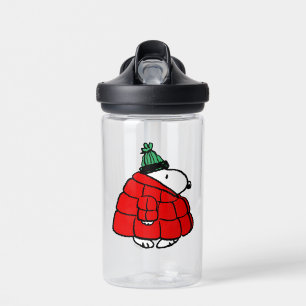 Peanuts   Snoopy Puffy Red Winter Jacket Water Bottle