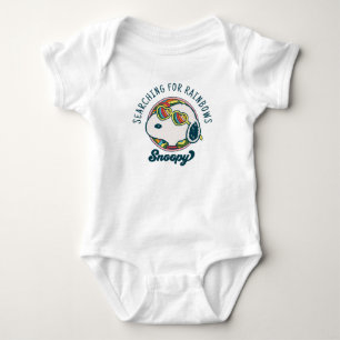 Peanuts   Snoopy Rainbow Heart Sunglasses Baby Bodysuit