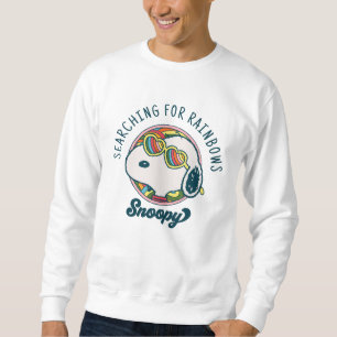 Peanuts   Snoopy Rainbow Heart Sunglasses Sweatshirt