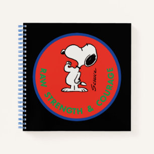 Peanuts   Snoopy Raw Strength & Courage Badge Notebook