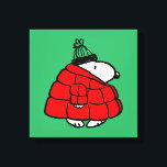 Peanuts | Snoopy Red Puffer Jacket Canvas Print<br><div class="desc">Check out this fun Peanuts design featuring Snoopy in his red puffy winter jacket.</div>