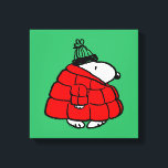 Peanuts | Snoopy Red Puffer Jacket Canvas Print<br><div class="desc">Check out this fun Peanuts design featuring Snoopy in his red puffy winter jacket.</div>