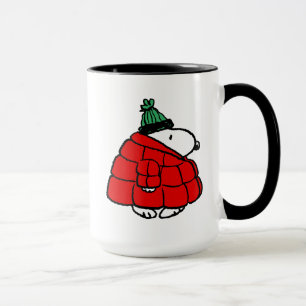 Peanuts Snoopy Red Puffer Jacket Mug