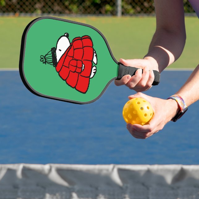 Peanuts | Snoopy Red Puffer Jacket Pickleball Paddle (Insitu)